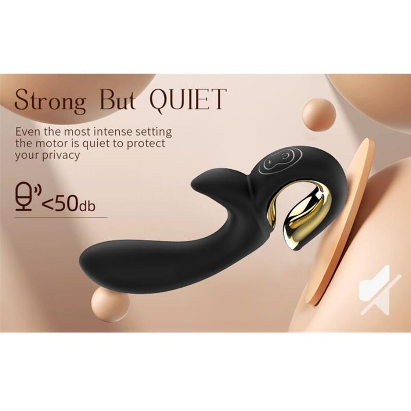 NALONE - LULU VIBRADOR RABBIT CON EMPUJE NEGRO