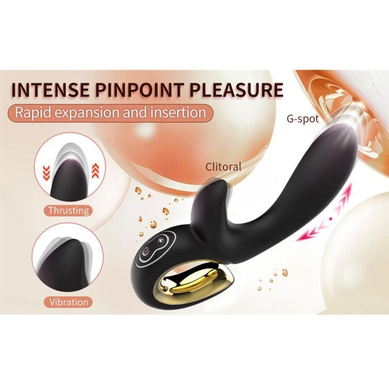 NALONE - LULU VIBRADOR RABBIT CON EMPUJE NEGRO