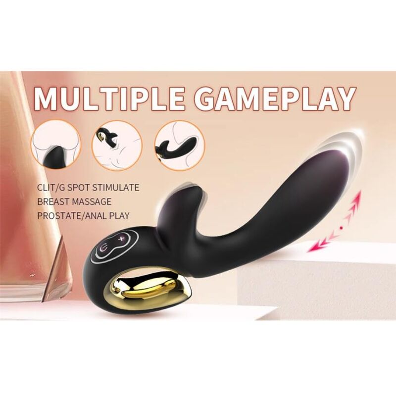 NALONE - LULU VIBRADOR RABBIT CON EMPUJE NEGRO