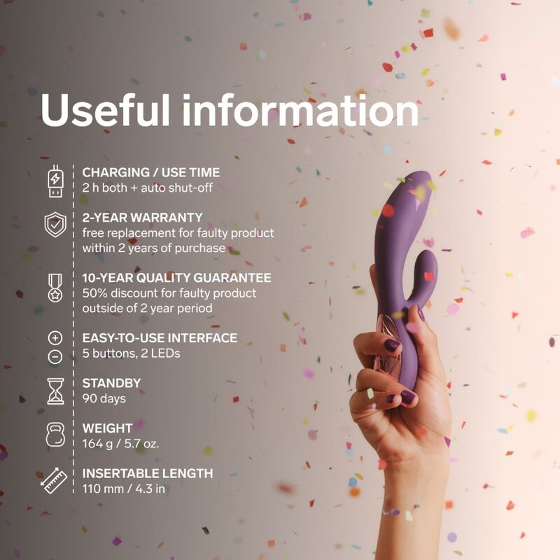 LELO - INA THRUST VIBRADOR RABBIT CON EMPUJE MORADO
