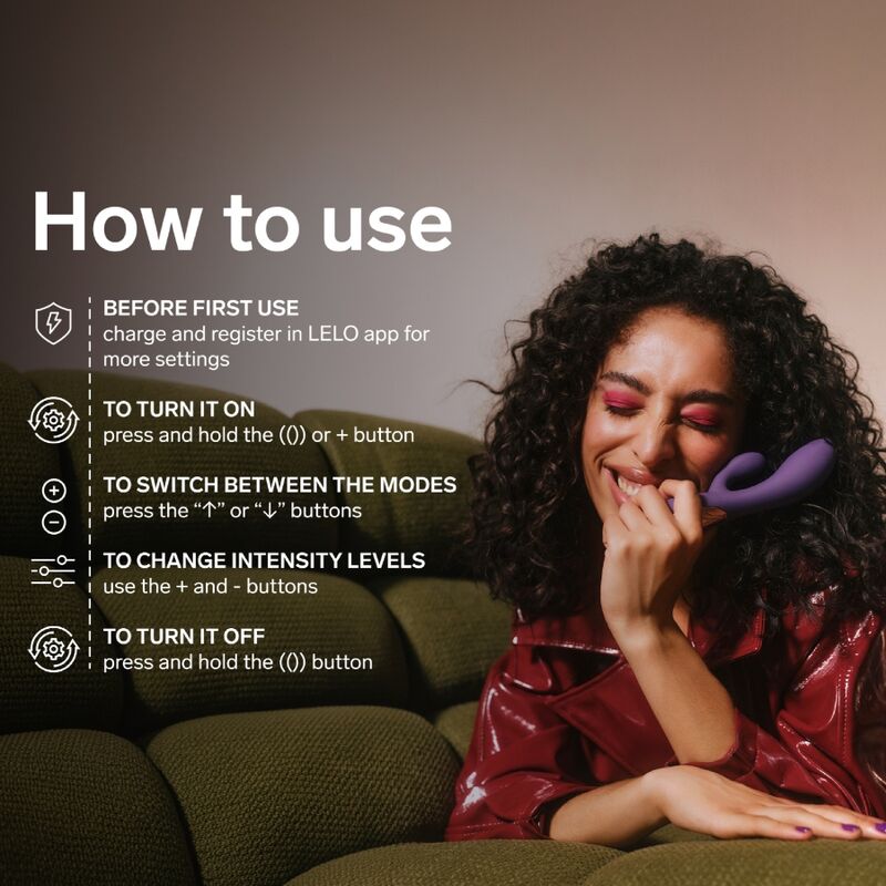 LELO - INA THRUST VIBRADOR RABBIT CON EMPUJE MORADO