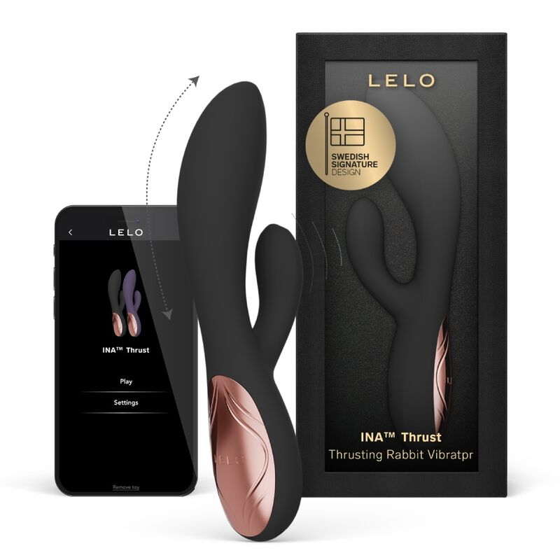LELO - INA THRUST VIBRADOR RABBIT CON EMPUJE NEGRO