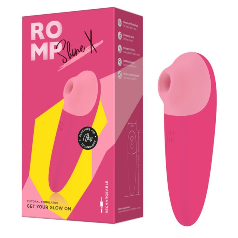 ROMP - SHINE X SUCCIONADOR DE CLÍTORIS 10 NIVELES ROSA