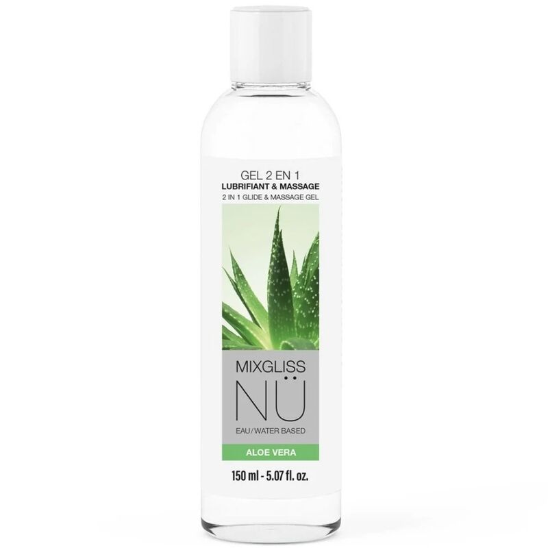 MIXGLISS - GEL NÜ 2 EN 1 LUBRICANTE BASE AGUA Y MASAJE NURU ALOE VERA 150 ML