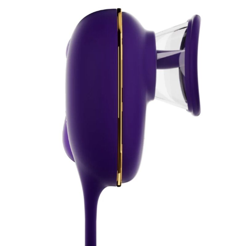 SHE.E.O - SUCCIONADOR DE CLÍTORIS CON EFECTO LICKING Y ESTIMULADOR ANAL MORADO
