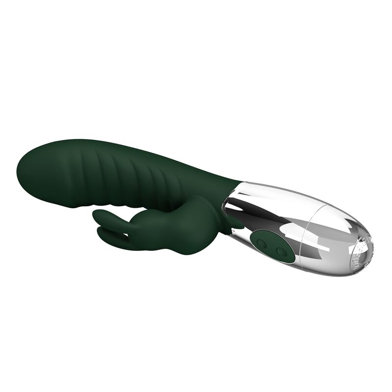 PRETTY LOVE - VIBRADOR RABBIT NAUGHTY BUNNY 30 FUNCIONES RECARGABLE USB VERDE