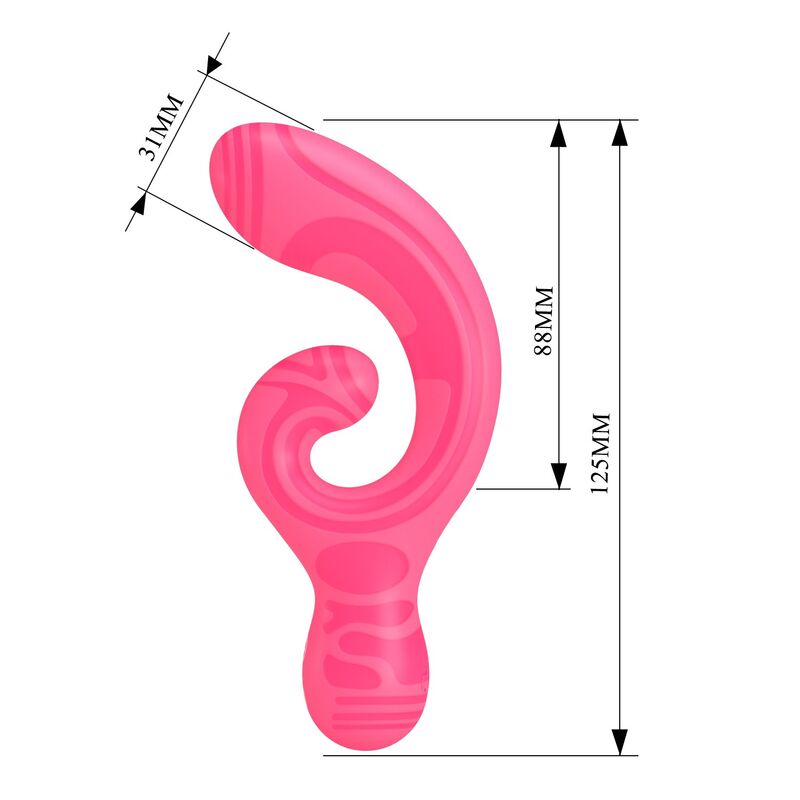 PRETTY LOVE - VERITY MASAJEADOR DOBLE RECARGABLE USB