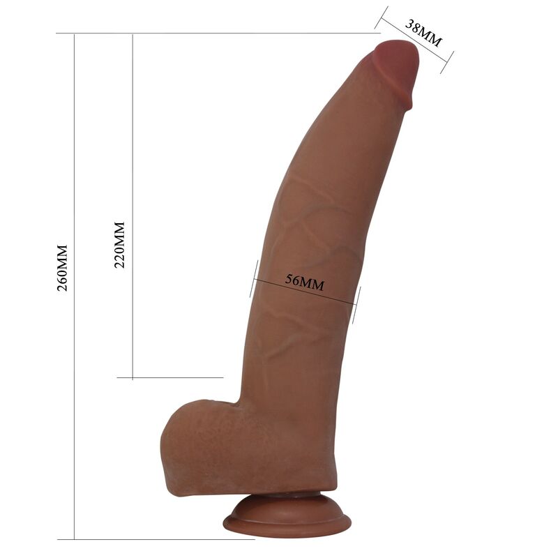 PRETTY LOVE - ULRIC DILDO REALÍSTICO FLEXIBLE 26 CM Ø 5,5 CM TPE MARRÓN