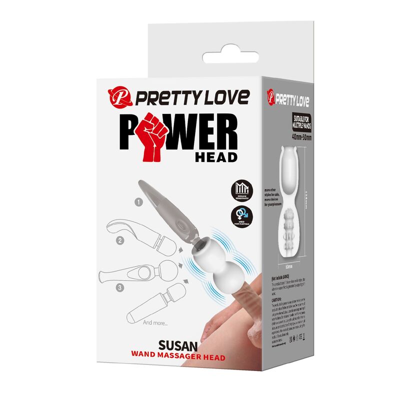 PRETTY LOVE - SUSAN CABEZAL POWER HEAD PARA MASAJEADOR VARITA Ø 6,5 CM
