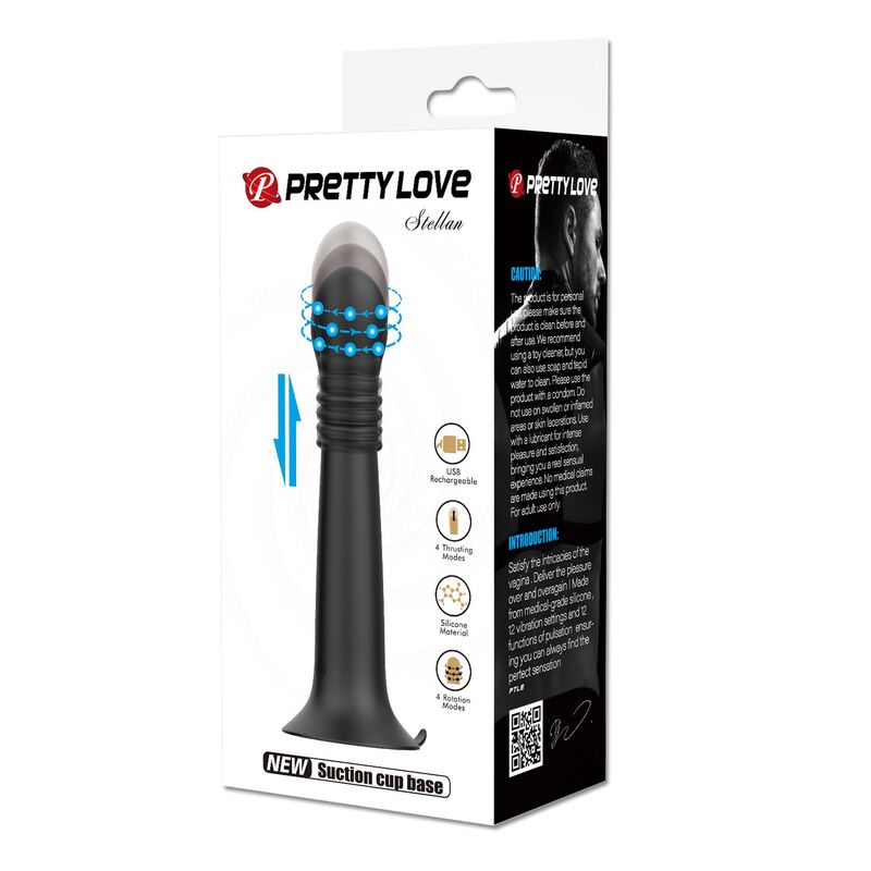 PRETTY LOVE - STELLA MASAJEADOR ROTATIVO Y DE EMPUJE RECARGABLE USB