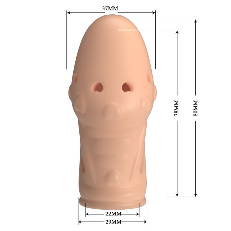 PRETTY LOVE - SOCKER FUNDA PARA PENE TEXTURIZADA COLOR NATURAL