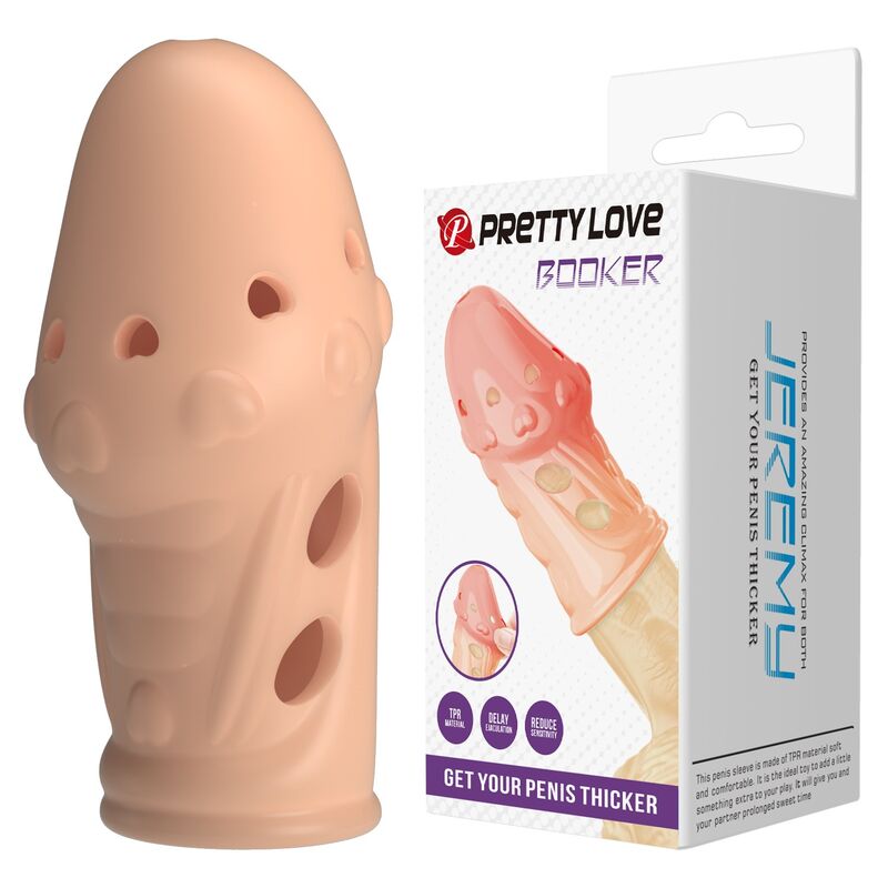 PRETTY LOVE - SOCKER FUNDA PARA PENE TEXTURIZADA COLOR NATURAL