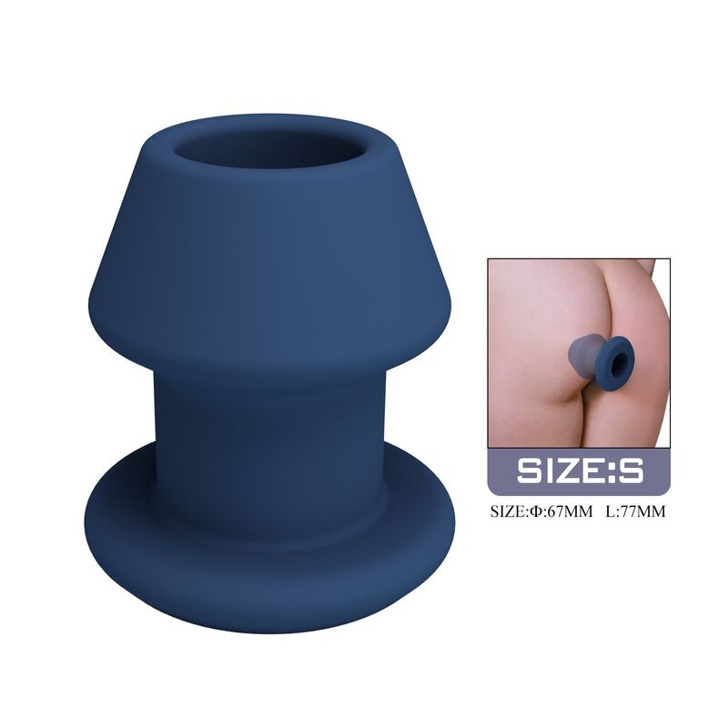 MR PLAY - JACK PLUG ANAL HUECO SILICONA AZUL TALLA S