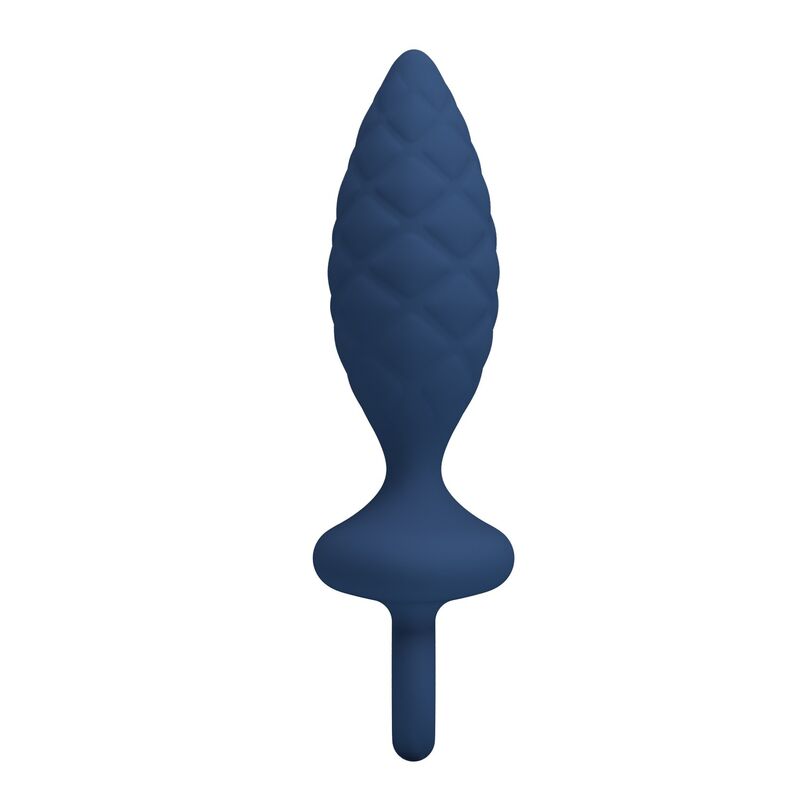 MR PLAY - PLUG ANAL TEXTURIZADO CON ANILLA AZUL S