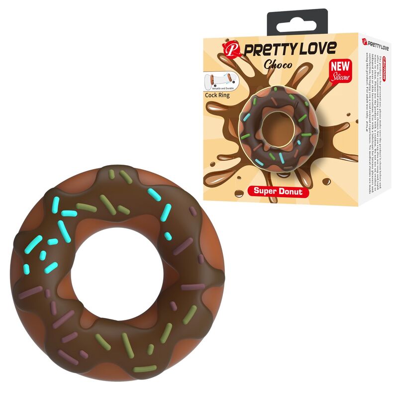 PRETTY LOVE - ANILLO PARA PENE SUPER DONUT MARRÓN