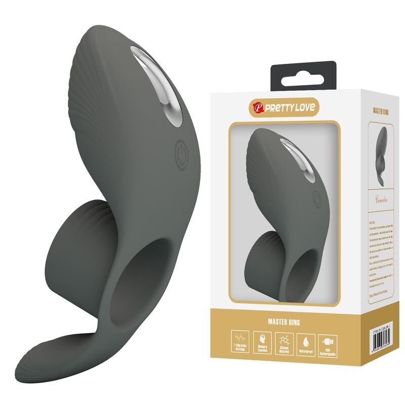 PRETTY LOVE - ANILLO VIBRADOR RECARGABLE CON DOBLE ESTIMULACIÓN