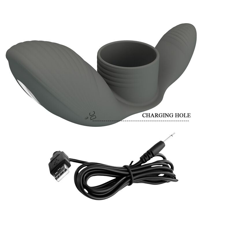 PRETTY LOVE - ANILLO VIBRADOR RECARGABLE CON DOBLE ESTIMULACIÓN