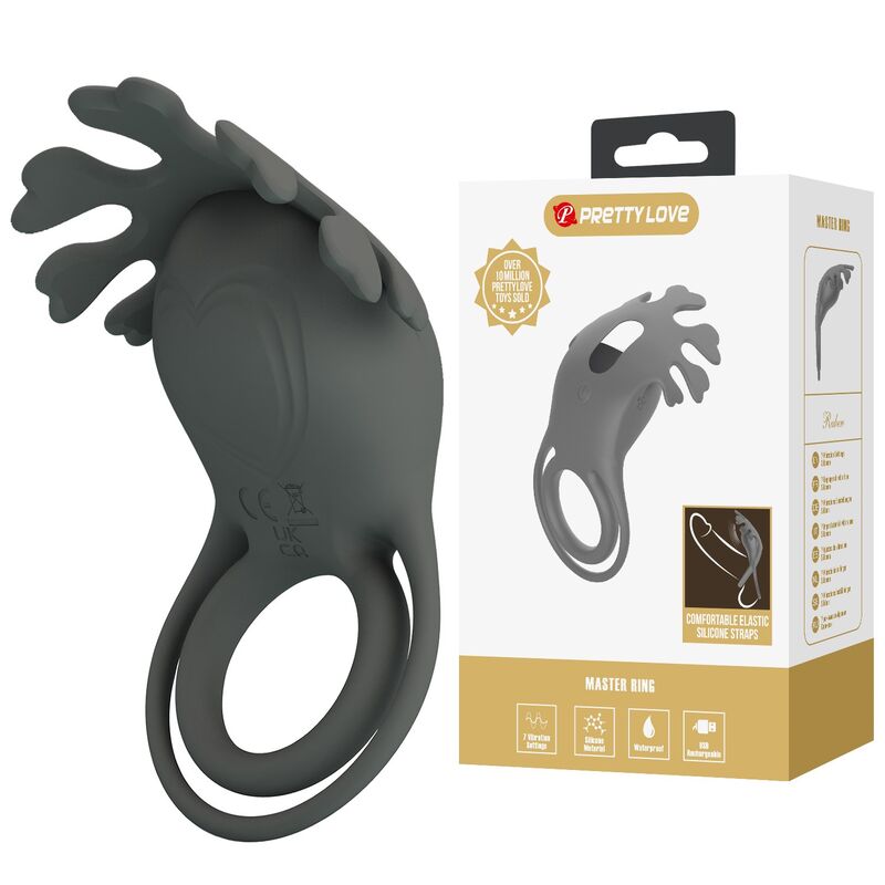 PRETTY LOVE - ANILLO VIBRADOR RECARGABLE CON ESTIMULADOR