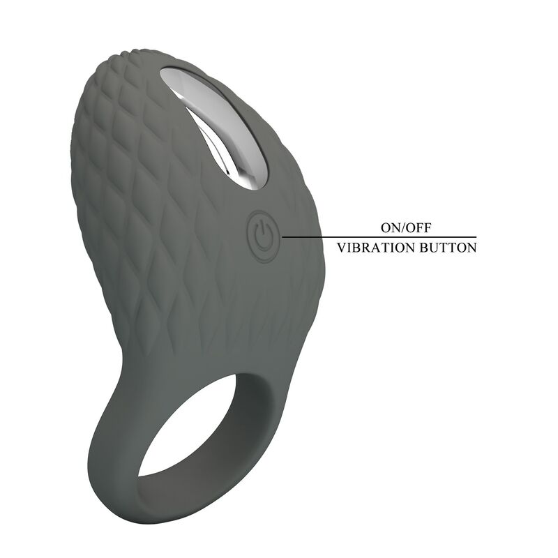 PRETTY LOVE - ANILLO VIBRADOR RECARGABLE CON ESTIMULADOR TEXTURIZADO