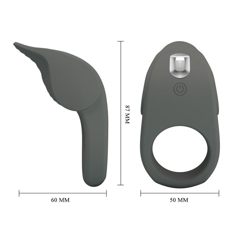 PRETTY LOVE - ANILLO VIBRADOR RECARGABLE SILICONA FLEXIBLE
