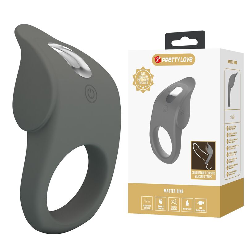 PRETTY LOVE - ANILLO VIBRADOR RECARGABLE SILICONA FLEXIBLE
