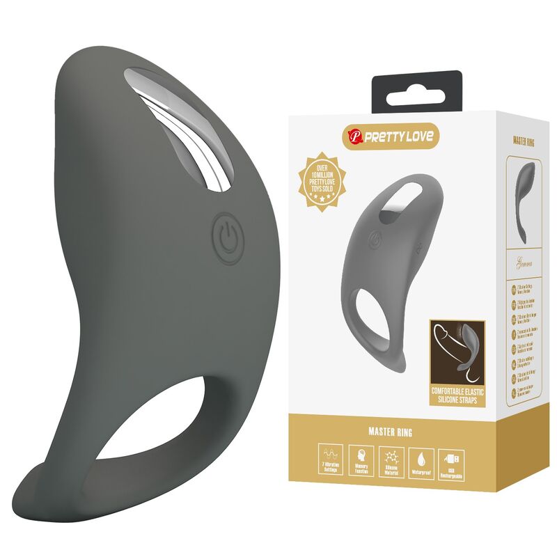 PRETTY LOVE - ANILLO VIBRADOR RECARGABLE SILICONA SUAVE