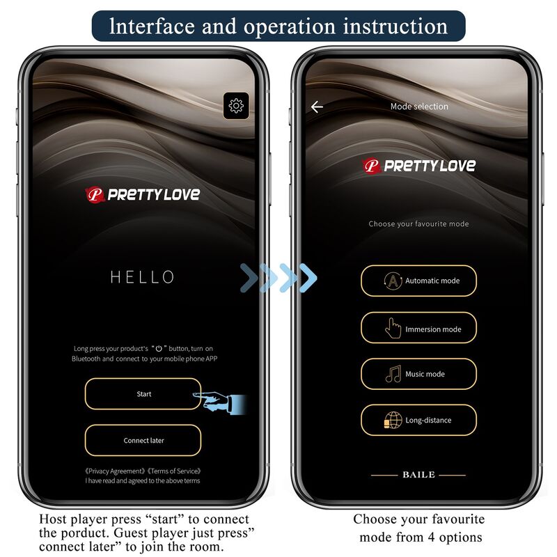 PRETTY LOVE - ANTHONY VIBRADOR ANAL Y PERINEAL APP CONTROL NEGRO