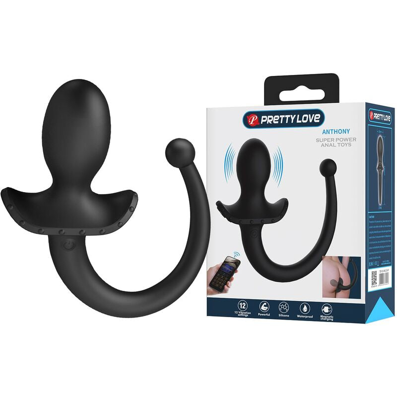PRETTY LOVE - ANTHONY VIBRADOR ANAL Y PERINEAL APP CONTROL NEGRO