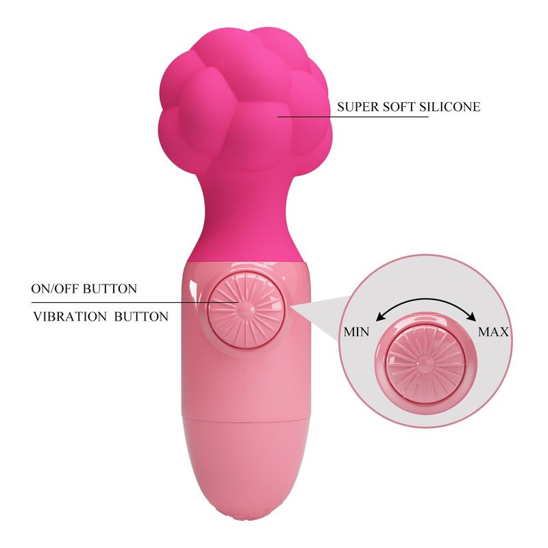 PRETTY LOVE - ANWEN MINI MASAJEADOR RECARGABLE ROSA