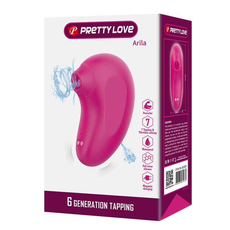 PRETTY LOVE - ARILA SUCCIONADOR DE CLÍTORIS CON VIBRACIÓN RECARGABLE ROSA