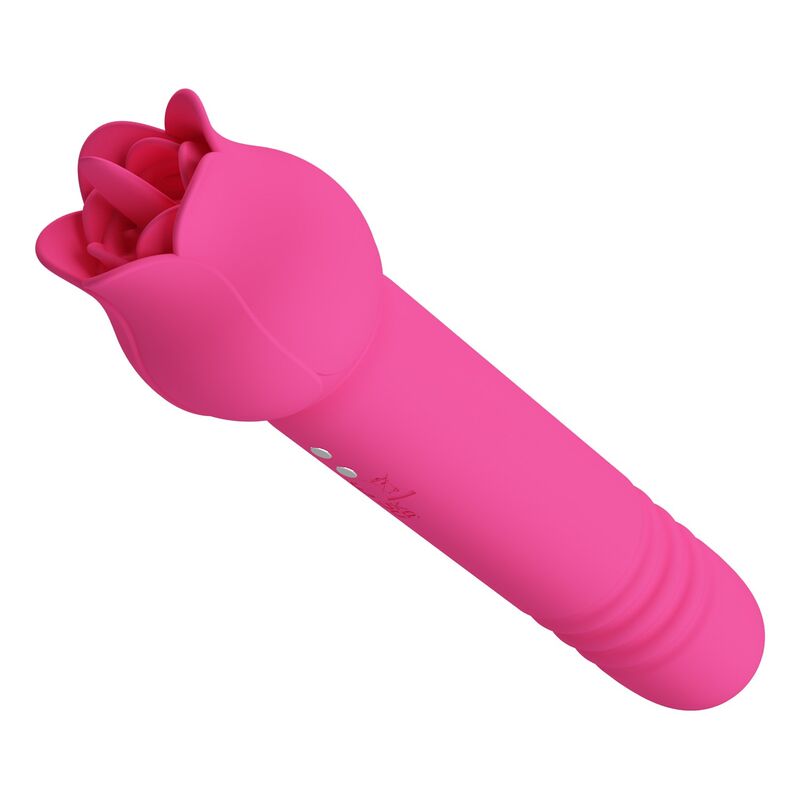 PRETTY LOVE - CHALEY VIBRADOR CON ESTIMULACIÓN ORAL, EMPUJE Y CLITORAL RECARGABLE ROSA