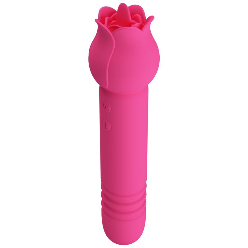 PRETTY LOVE - CHALEY VIBRADOR CON ESTIMULACIÓN ORAL, EMPUJE Y CLITORAL RECARGABLE ROSA