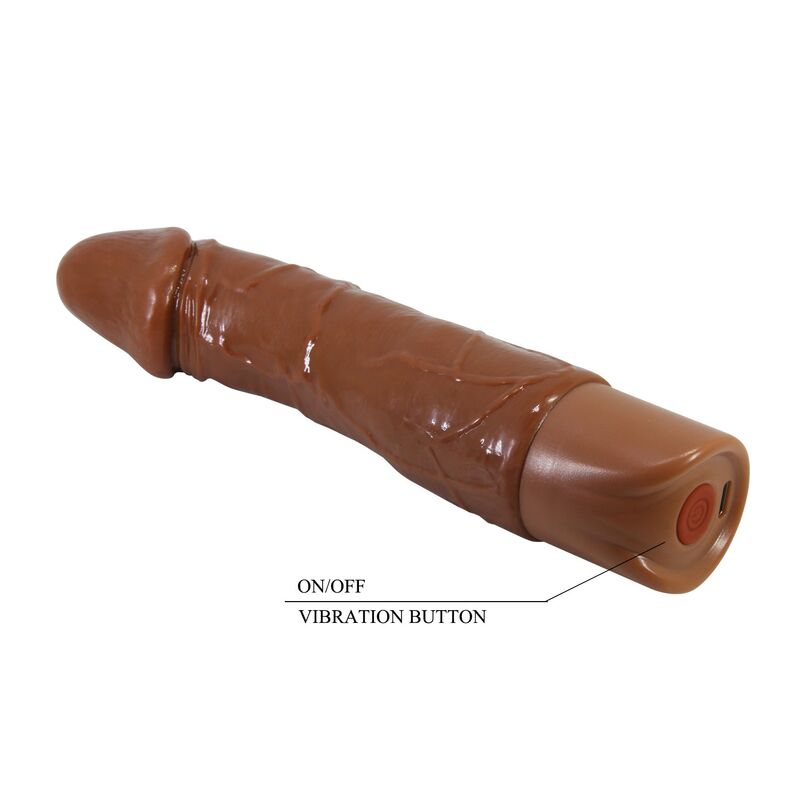 PRETTY LOVE - DONALD VIBRADOR REALÍSTICO 19,5 CM Ø 4 CM COLOR MARRÓN