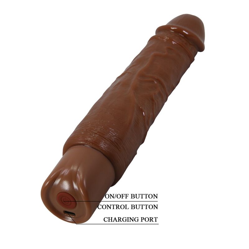 PRETTY LOVE - DUKE VIBRADOR REALÍSTICO 23,5 CM Ø 4,8 CM COLOR MARRÓN
