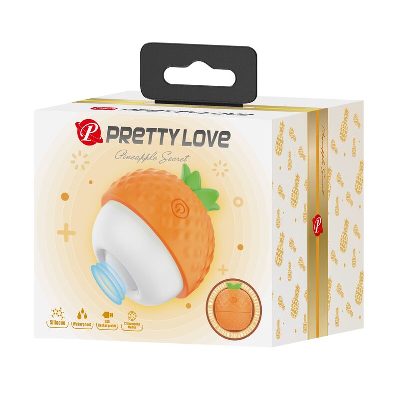 PRETTY LOVE - ESTIMULADOR CLITORAL CON SUCCIÓN Y GOLPETEOS RECARGABLE NARANJA