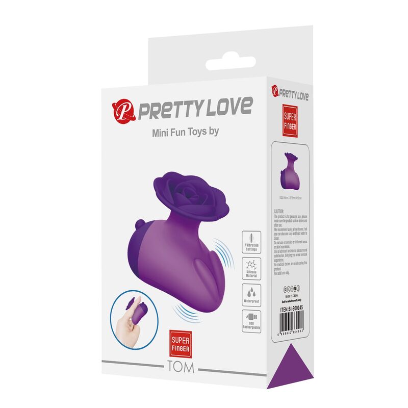 PRETTY LOVE - ESTIMULADOR DE CLÍTORIS 7 MODOS RECARGABLE FORMA ROSA MORADA