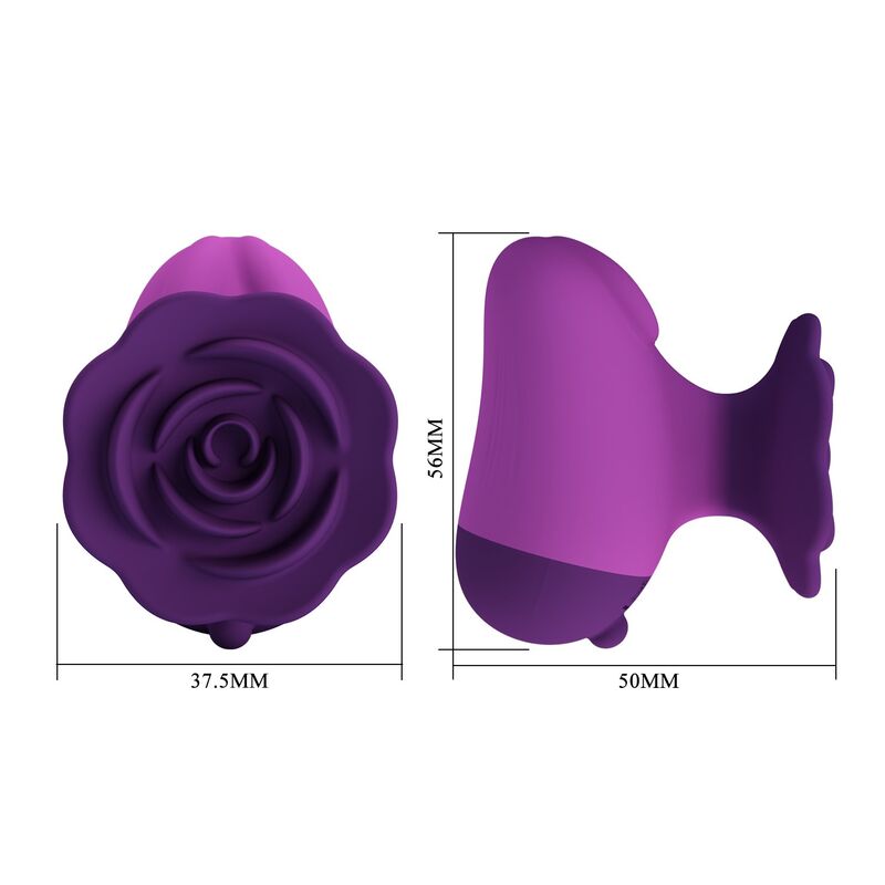 PRETTY LOVE - ESTIMULADOR DE CLÍTORIS 7 MODOS RECARGABLE FORMA ROSA MORADA