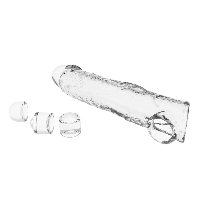 PRETTY LOVE - FUNDA EXTENSORA PARA PENE AJUSTABLE 26 CM Ø 4 CM COLOR TRANSPARENTE