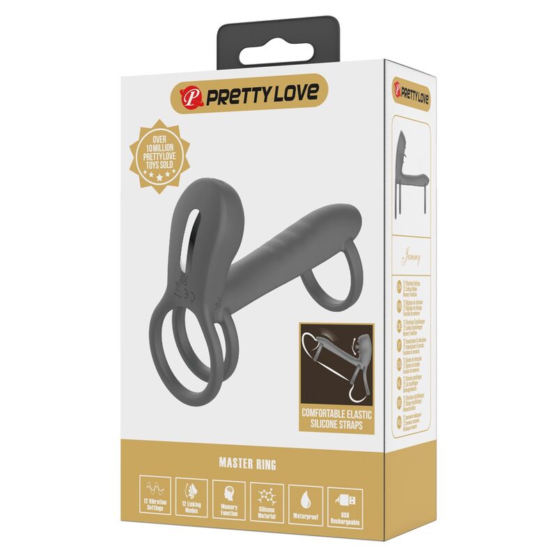 PRETTY LOVE - FUNDA PARA PENE CON DOBLE ESTIMULACIÓN Y EFECTO ORAL