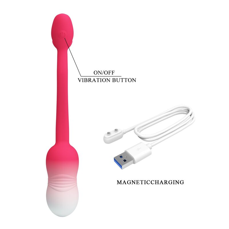 PRETTY LOVE - HUEVO VIBRADOR PULSEN CONTROL APP 12 FUNCIONES RECARGABLE USB ROSA