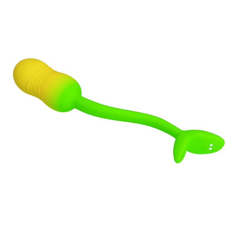 PRETTY LOVE - HUEVO VIBRADOR PULSEN CONTROL APP 12 FUNCIONES RECARGABLE USB VERDE-AMARILLO