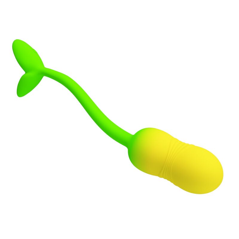 PRETTY LOVE - HUEVO VIBRADOR PULSEN CONTROL APP 12 FUNCIONES RECARGABLE USB VERDE-AMARILLO