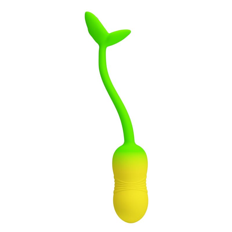 PRETTY LOVE - HUEVO VIBRADOR PULSEN CONTROL APP 12 FUNCIONES RECARGABLE USB VERDE-AMARILLO