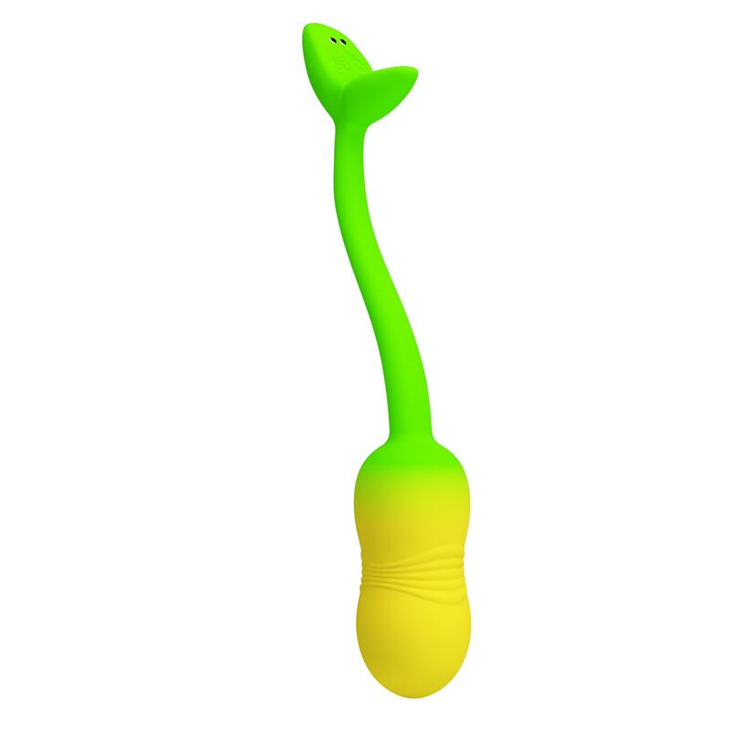 PRETTY LOVE - HUEVO VIBRADOR PULSEN CONTROL APP 12 FUNCIONES RECARGABLE USB VERDE-AMARILLO