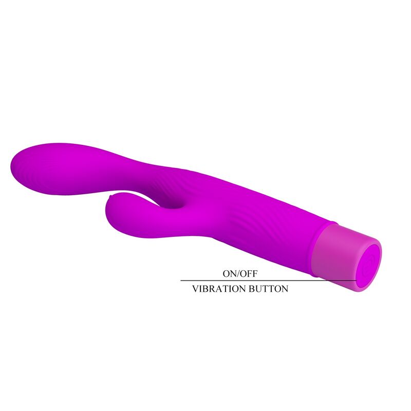 PRETTY LOVE - JENE VIBRADOR DOBLE ESTIMULACIÓN PARA PUNTO G Y CLÍTORIS MORADO