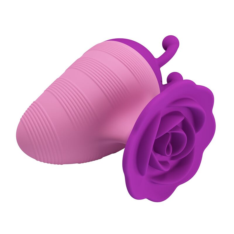 PRETTY LOVE - LITTLE BEE ESTIMULADOR DE CLÍTORIS 7 MODOS RECARGABLE MORADO-ROSA