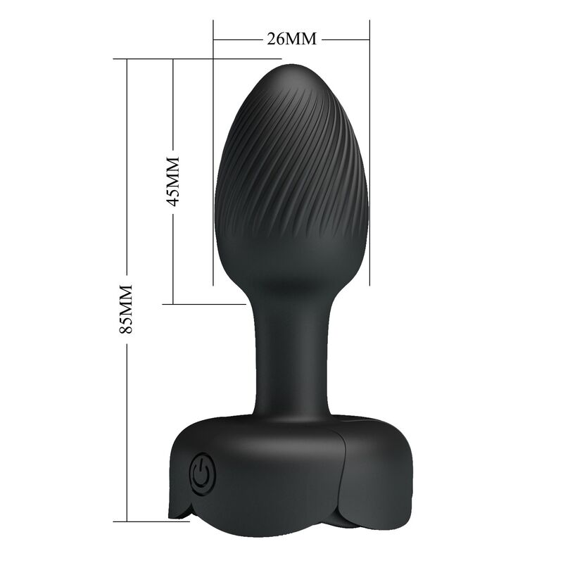 PRETTY LOVE - PLUG ANAL VIBRADOR 10 MODOS RECARGABLE NEGRO