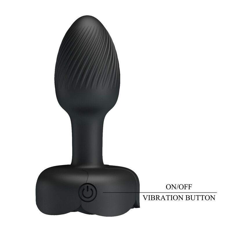 PRETTY LOVE - PLUG ANAL VIBRADOR 10 MODOS RECARGABLE NEGRO