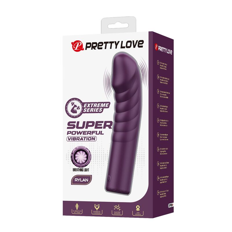 PRETTY LOVE - RYLAND VIBRADOR RECARGABLE 10 FUNCIONES MORADO