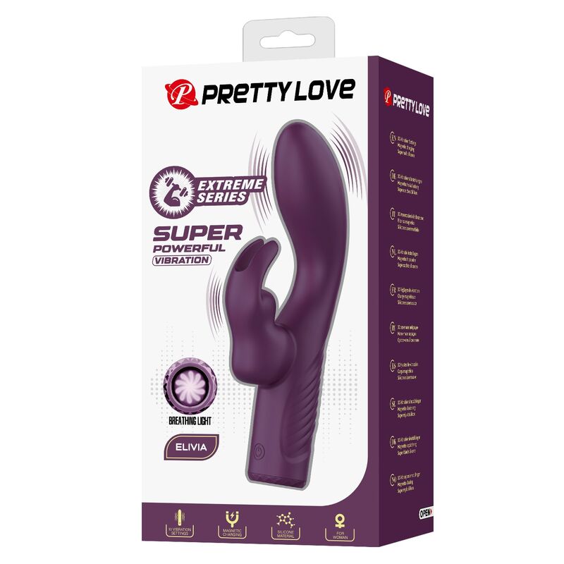 PRETTY LOVE - OLIVIA VIBRADOR RABBIT RECARGABLE 10 FUNCIONES